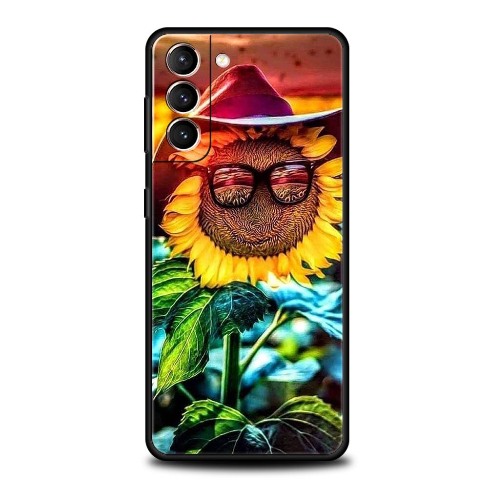 Летний Цветочный Чехол с Ромашками и Подсолнухами для Samsung Galaxy S24 S23 S22 S20 S21 FE Ultra S24 S23 S10 S10E S9 Plus