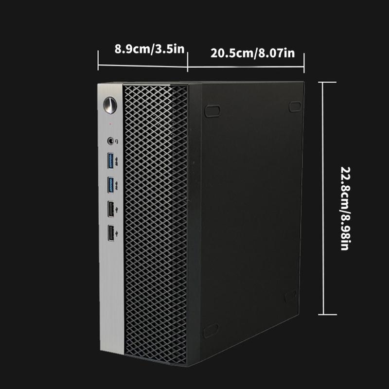 Корпус для компьютера ITX Миниатюрный металлический каркас Вертикальное/горизонтальное размещение Гибкая совместимость со столом