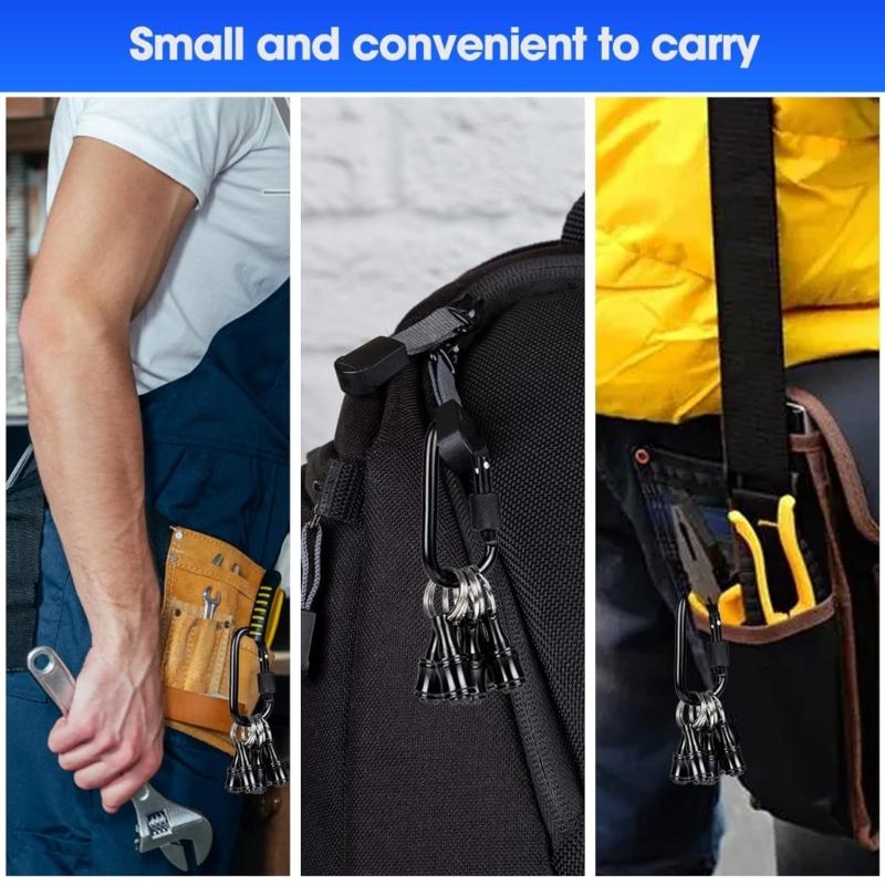 Набор инструментов с держателем отвертки, 6 шт., шестигранные брелки с брелоками, переходниками для гаек и зажимом для ремня, быстроразъемные крепления