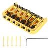 Electric Guitar Fixed Bridge Metal Adjustable Professional Guitar Fixed Bridge Replacement Gold
