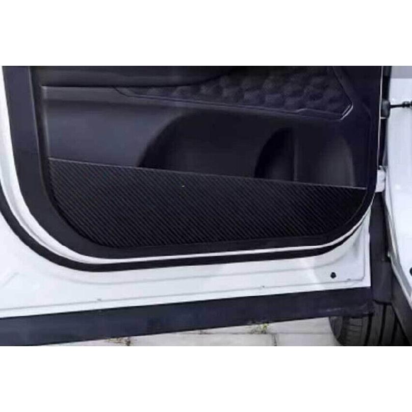 Для Hyundai Santa Fe 19-23 Карбоновое волокно кожаная Накладка на дверь Защита от пинков отделка