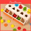 Деревянная развивающая игрушка Монтессори, сопоставление цветов и форм, коробка для хранения монет для малышей