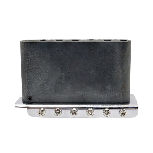 Wilkinson WV6-SB 10.8mm String Pitch 5+1 Hole Tremolo Bridge with Steel Vintage Saddles for Fender USA and Japan Struts, Assembly with Full Steel Bloc