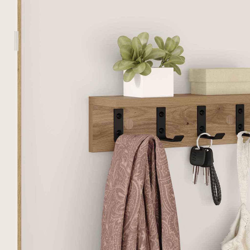 Wall Mounted Nightstand Artisan Oak Finish 40 x 10.5 x 10.5 cm