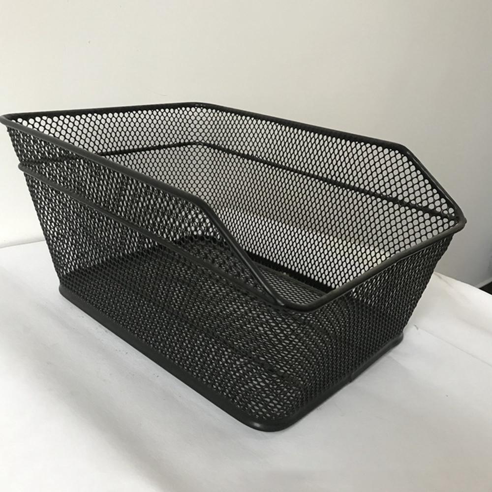 Rear Bike Basket Large Capacity Metal Wire Bicycle Basket Waterproof Rainproof Cover