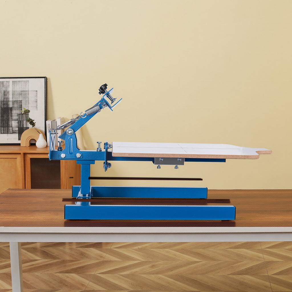 VEVOR Screen Printing Machine 1 Color 1 Station Silk Screen Printing Press, 540 x 450 mm Platen, Adjustable Tension, Powder-Coated Carbon Steel