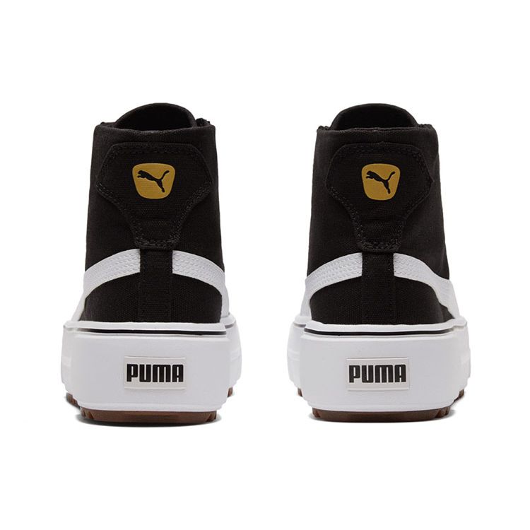 Puma Kaia Mid Cv Thick Sole High Top Sneakers Women Sneakers Black White 384409-02