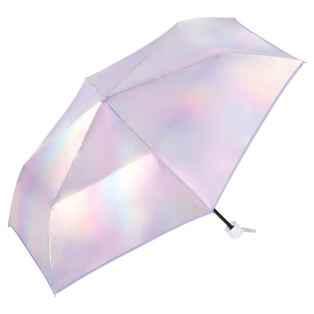 Umbrella Folding Umbrella Glow Pearl Umbrella Mini Lavender Ladies 50cm Pastel Glitter Photogenic Stunning Fancy Maiden Aurora Girly Stylish Cute