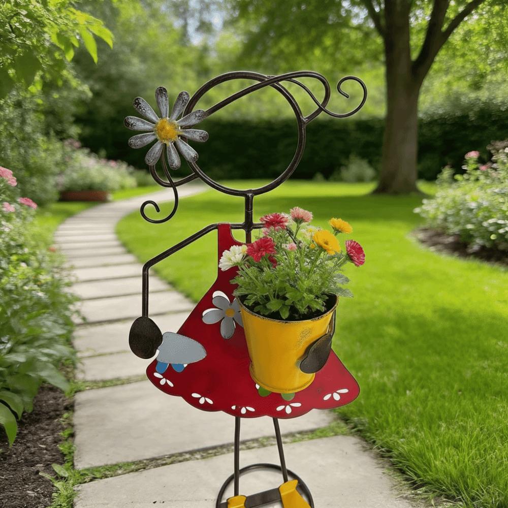 Home Ornaments Garden Sculpture Landscape Art Garden Decoration Human Shaped Flowerpot Balcony