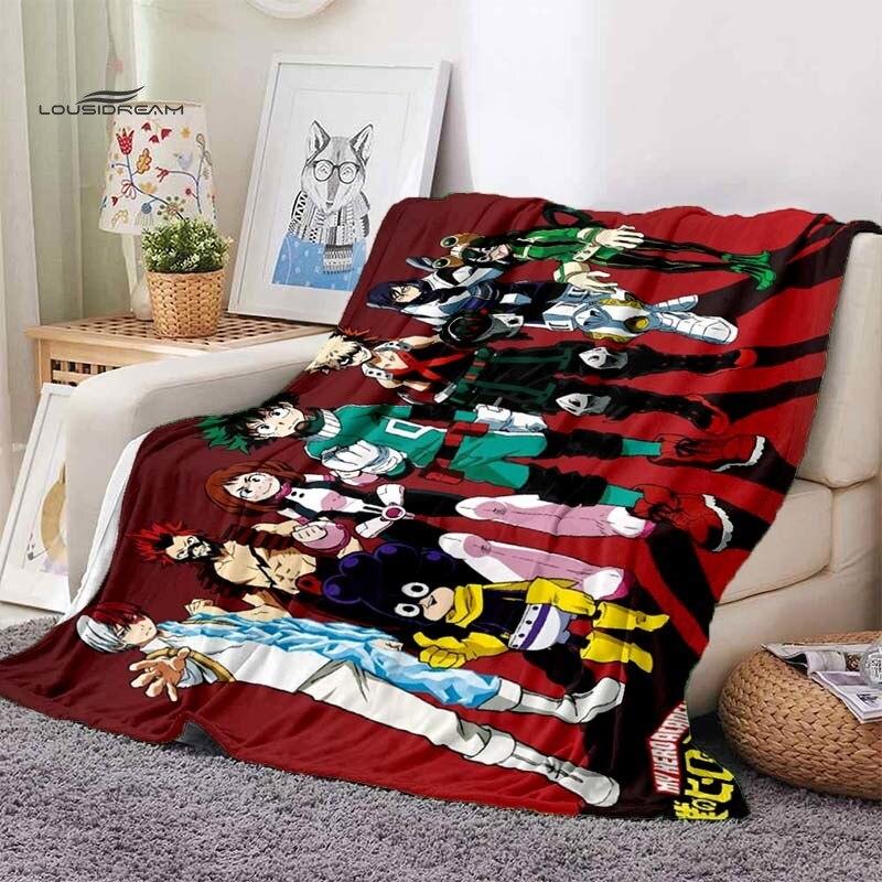 My Hero Academia Movie Design Blankets for Beds Home Travel Adult Flannel Blanket for Couch Bed Living Room Sofa Child Keep Warm