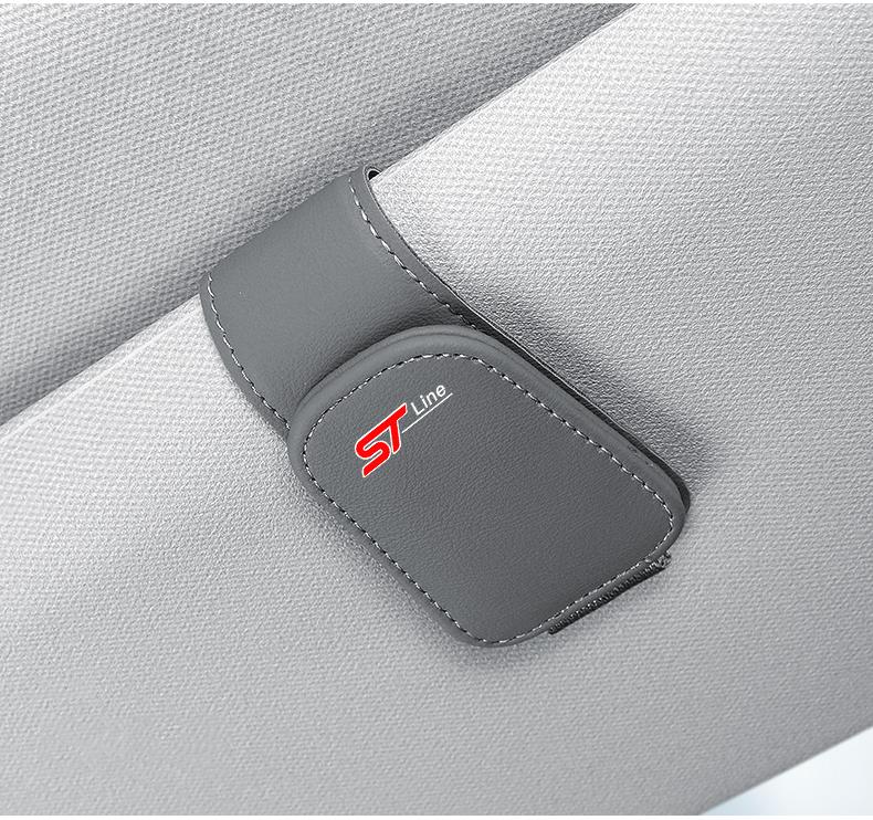 Car Sun Visor Glasses Clip Sunglasse Eyeglasses Holder For Ford ST Line F150 Ranger Fiesta Focus Transit Mustang j277 Mondeo MK2 MK3