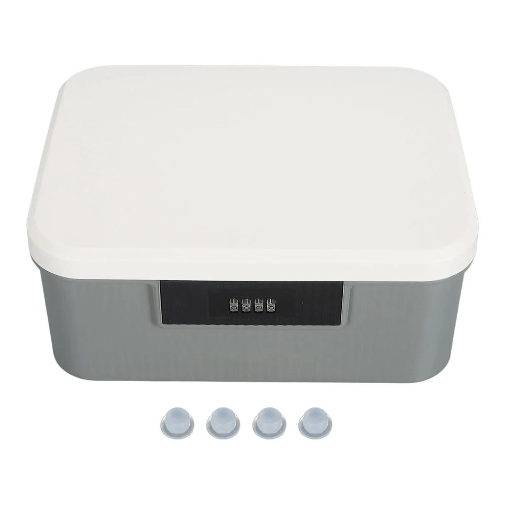 Вместительный запираемый багажник для хранения 9 л Запираемый багажник для хранения для файлов Органайзер для документов Двухслойный ящик для хранения с паролем Запирающийся ящик