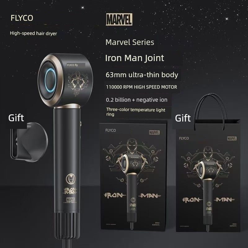 Высокоскоростной электрический фен FLYCO для дома, высокая мощность, 110000 оборотов, быстрый сушка, анионный фен FH6371 для девушки