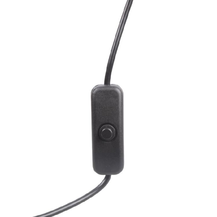 2-жильный USB-шнур питания с оголенными проводами 22AWG, луженый наконечник, с переключателями, поддержка 5 В/1 А, кабель питания, пластиковая текстура, для ремонта