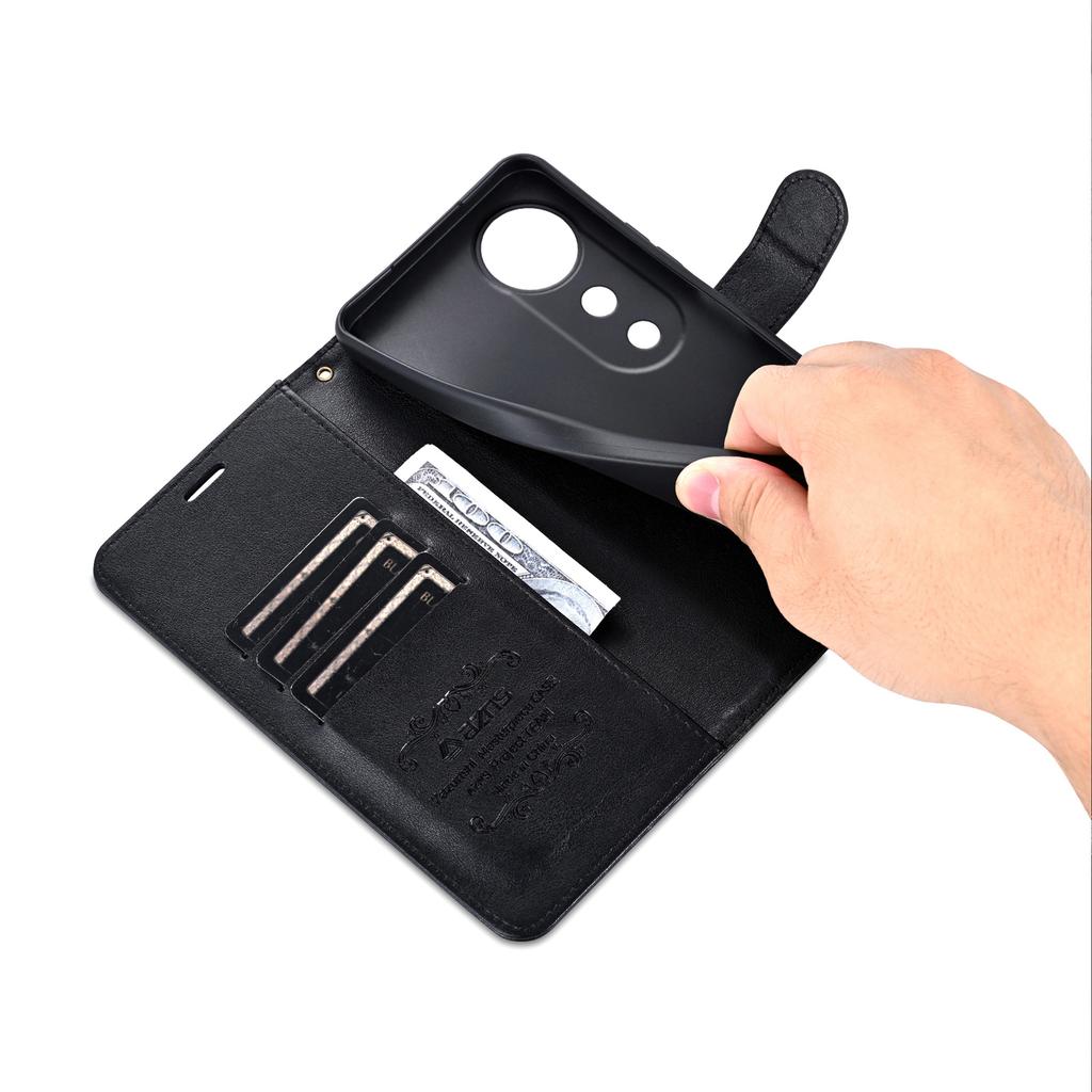 AZNS For vivo S19 5G Case Wallet PU Leather Phone Cover Full Protection - Black