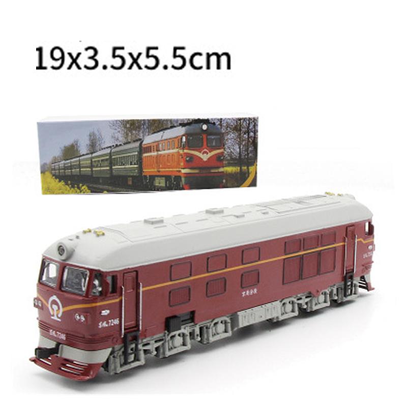 Модель локомотива из сплава с акустооптическим рикошетом, классическая зеленая кожаная модель поезда, детская игрушечная машинка в подарок