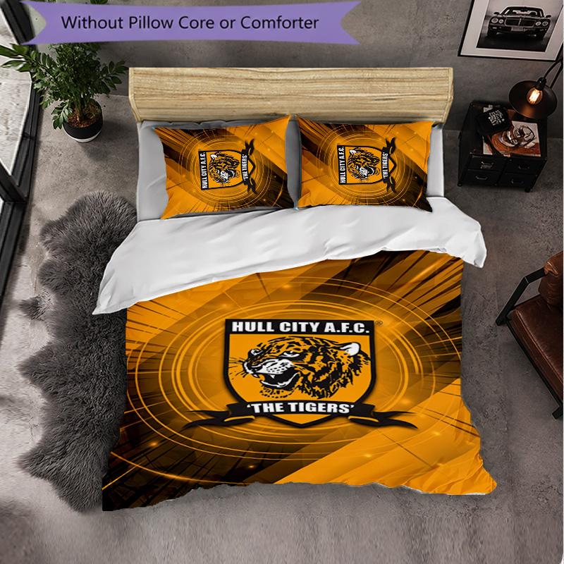 Hull FC Pattern Microfiber 3Pcs Bedding Set Decor Duvet Cover Set For Bedroom Home Use