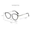 New Cat Eye Photochromic Myopia Glasses Women Men Fashion Anti-Blue Light Glasses Vintage Large Eyewear Unisex Diopter 0 To -4.0