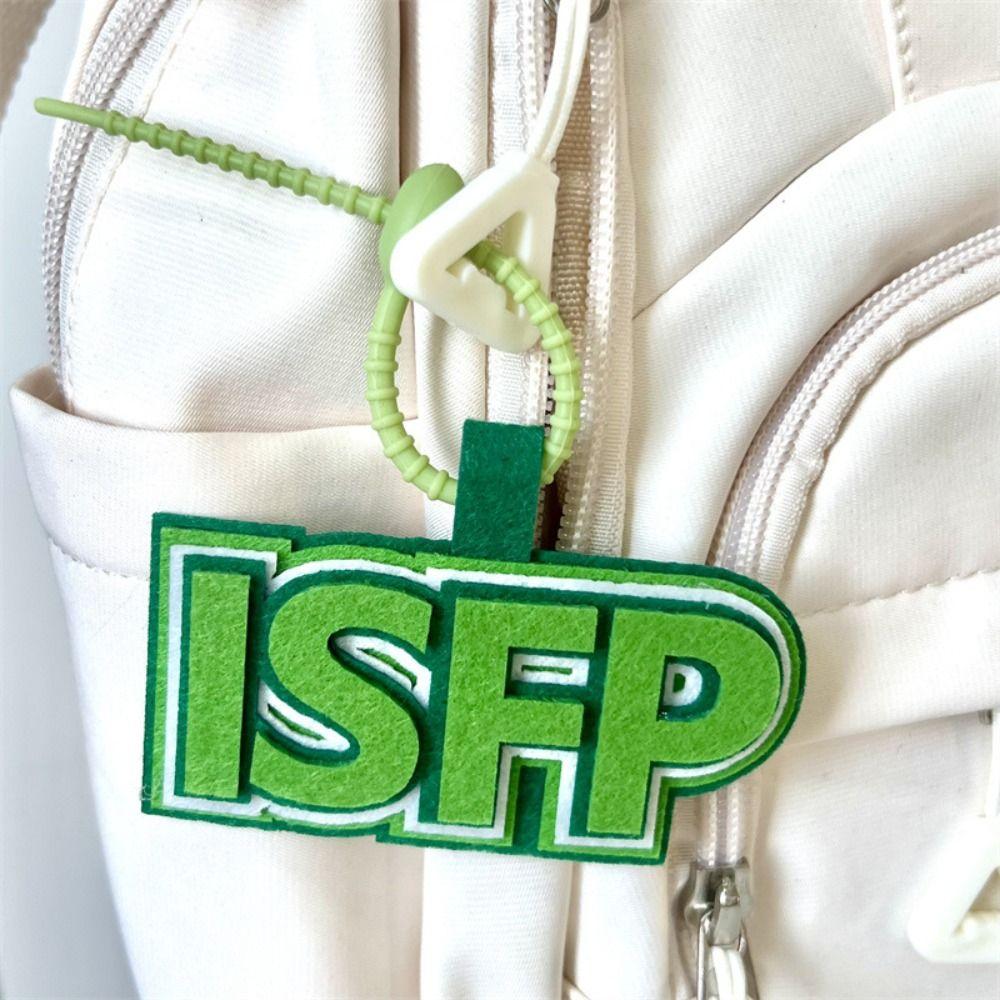 Letter MBTI Key Chain Korean Style 16 Type Personality Key Chain Non-woven Pendant Decoration