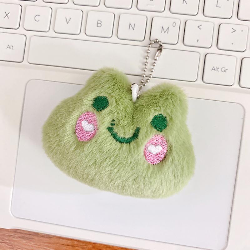 Cute Animal Keychains Plush Rabbit Frog Cat Doll Keychains For Car Keys Accessories Kawaii Small Bear Plush Keychain On Backpack