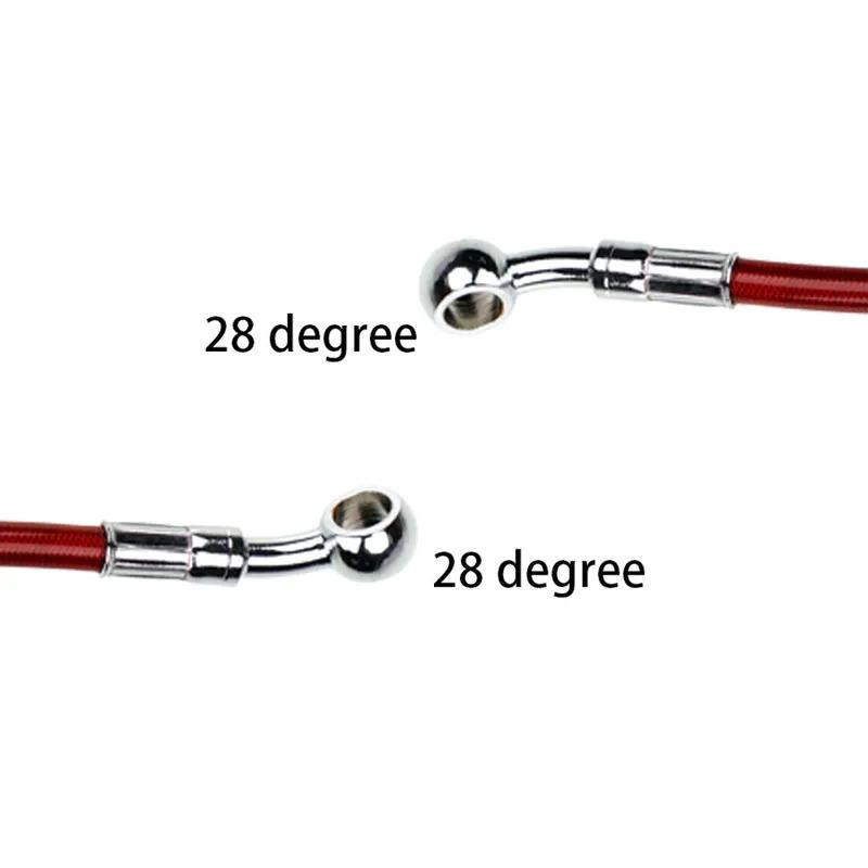 DOT Certified for Suzuki Kawasaki Yamaha Motorcycle Hydraulic Brake Hose 400-2400mm 10mm 28° Banjo Braided Oil Line Accessories