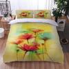 Комплекты для детей 3D Красочные цветы Пододеяльник Комплект постельного белья Queen Size Twin Комплект постельного белья Single King Мягкий полиэстеровый пододеяльник