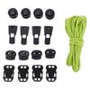 DIY Elastic Cord Heavy Stretch Round Strings Plastic Cord Locks for Shoelaces Drawstrings Paracord Green 3.2m