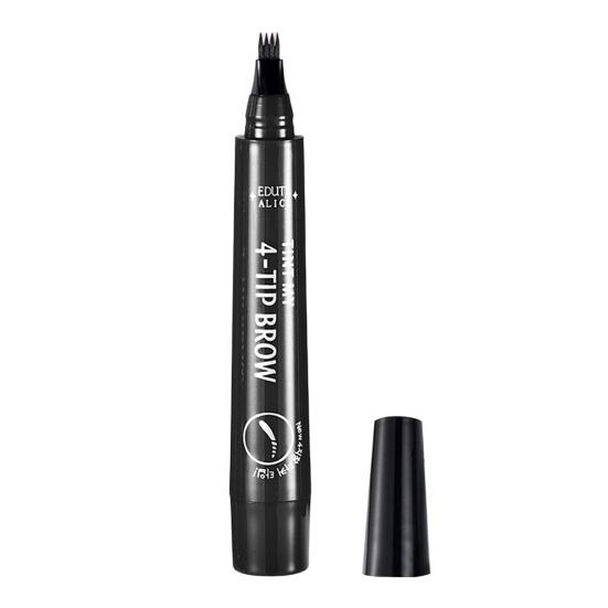 Карандаш для бровей 2,5 г, 4 микро-вилки, аппликатор, водонепроницаемый, натуральный, долговечный, устойчивый к размазыванию, жидкая ручка для микроблейдинга для бровей, контурная ручка для женщин и девочек
