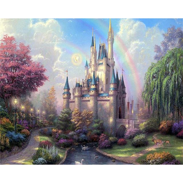 40x50 см краска по номерам розовое дерево пейзаж DIY картина по номерам вишни ручная роспись уникальный подарок домашний декор