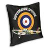 Бархатная наволочка с дизайном Supermarine Spitfire и кокардой ВВС Великобритании для любителей авиации