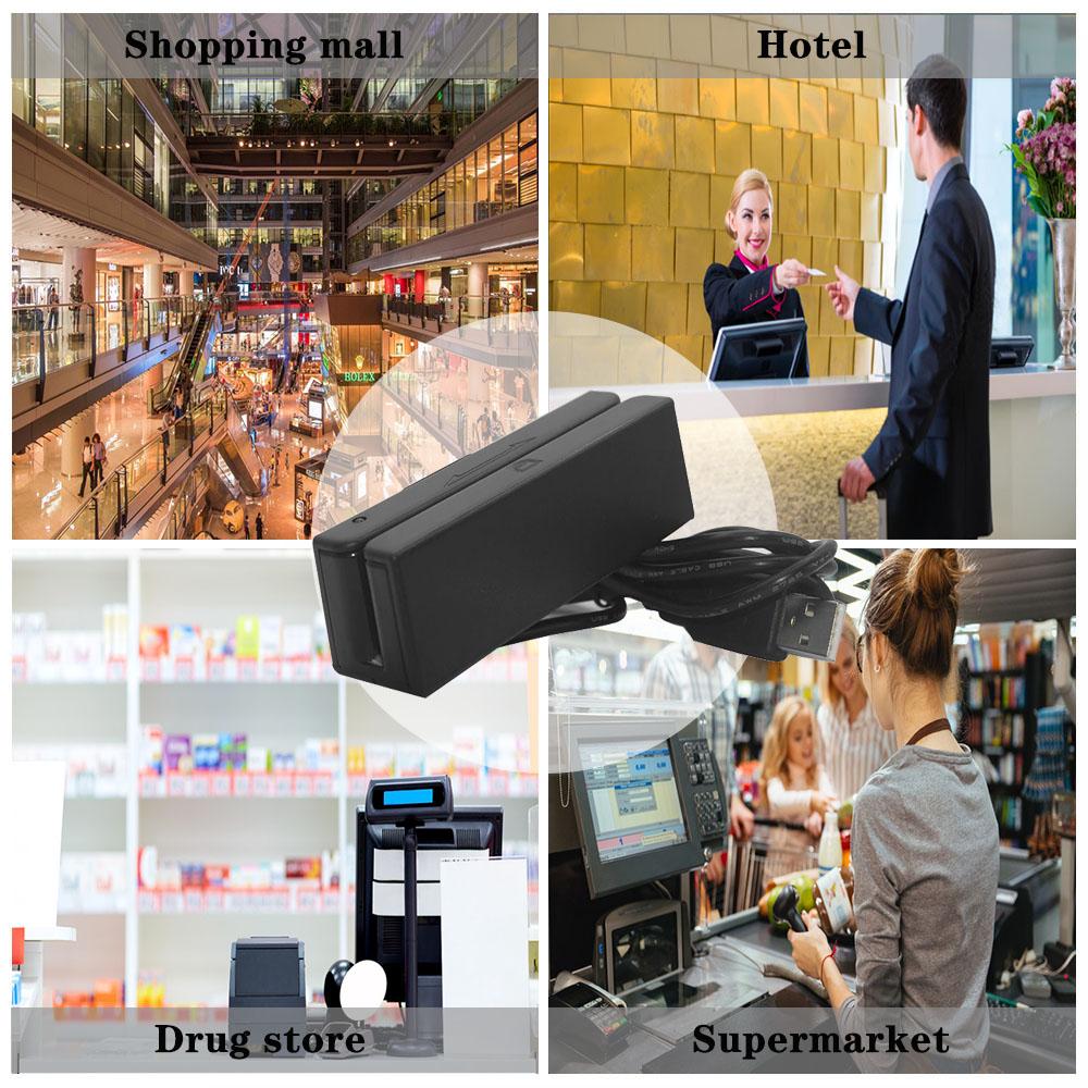 Usb Interface Msr90 All 3 Tracks Small Size Magnetic Stripe Card Reader