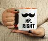 Inkdotpot Mr.Right забавные новинки 11 унций кофейные кружки отлично подходят для жениха помолвка подарок керамика