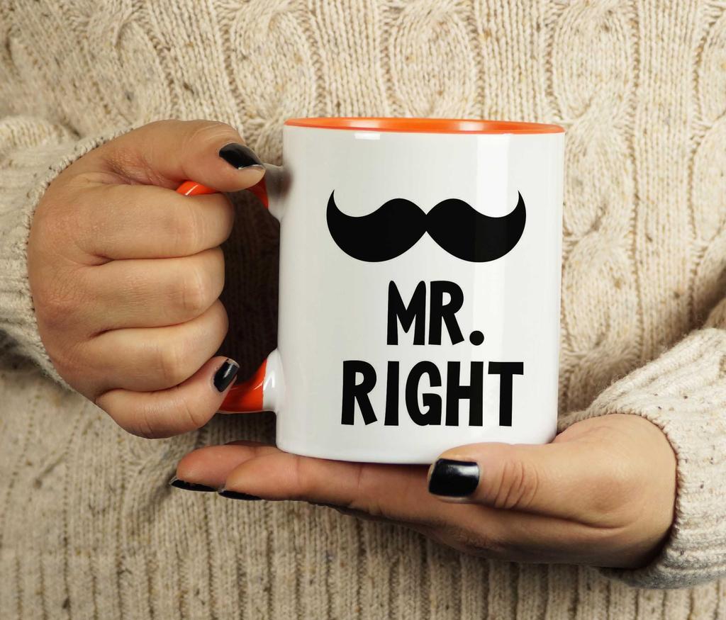 Inkdotpot Mr.Right забавные новинки 11 унций кофейные кружки отлично подходят для жениха помолвка подарок керамика