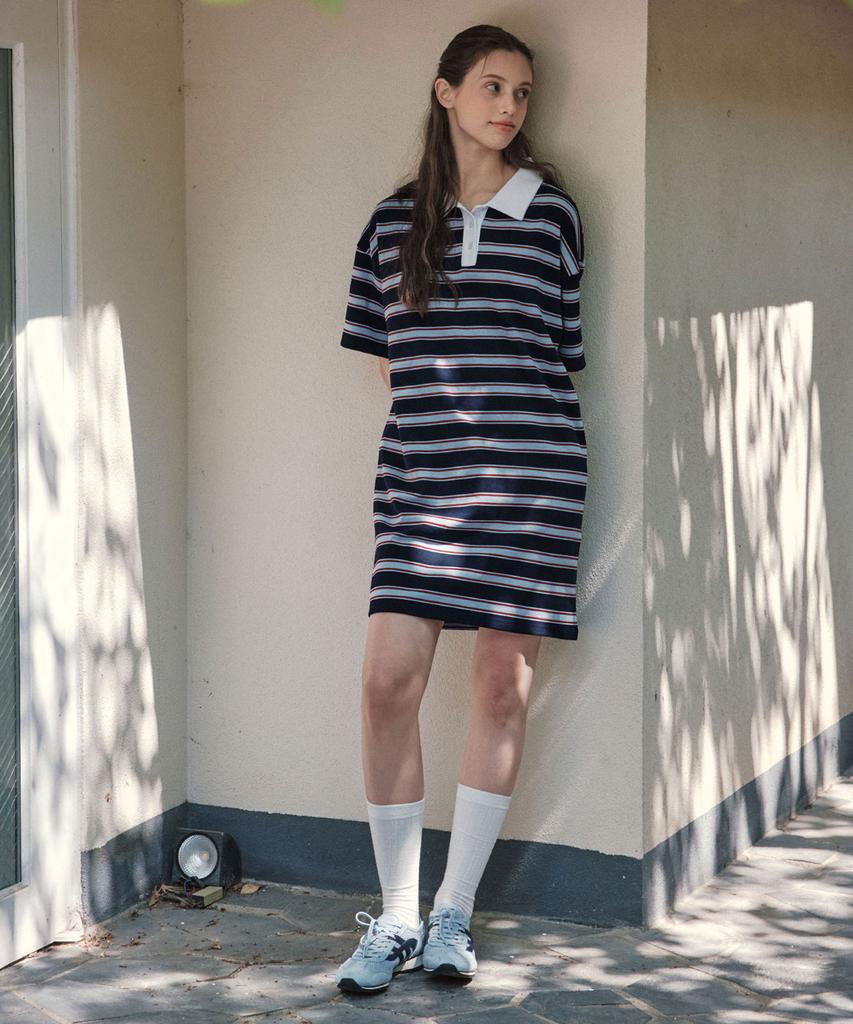 Zero Street [2 Colors] Striped Collar Dress