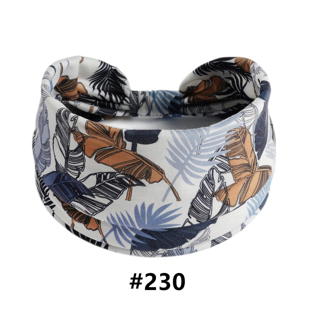 Бохо повязки на голову для женщин Хлопковые широкие повязки на голову Эластичная повязка для волос Нескользящая для тренировок Йоги Бега Тюрбан Головной убор Аксессуары для волос