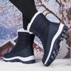 Waterproof PU Leather Snow Boots Fashion Women High Boots Plush Cotton Shoes Warm Winter Outdoor Walking Hiking Shoes