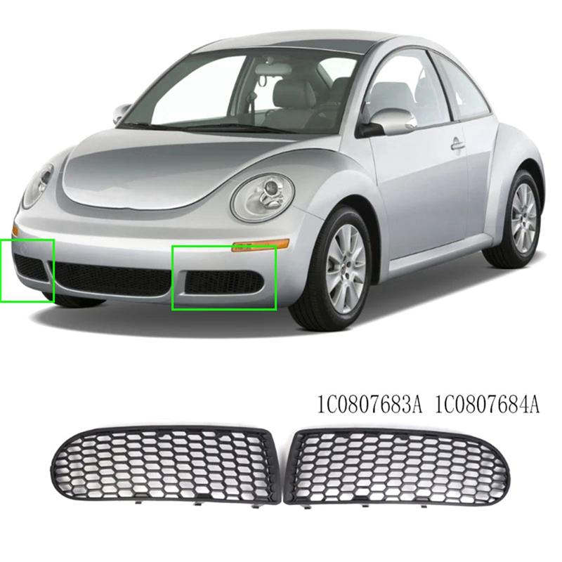 A03E-For VW Beetle & Beetle Convertible Front Passenger Side Bumper Grille Foglight Lower Grilles 1C0807683A 1C0807684A