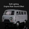 AAYE1 Large Size 1:18 UAZ TRAVELER Car Model Toy Metal Diecast Pull Back Sound Light Models Simulation RV Decoration Boys Presents