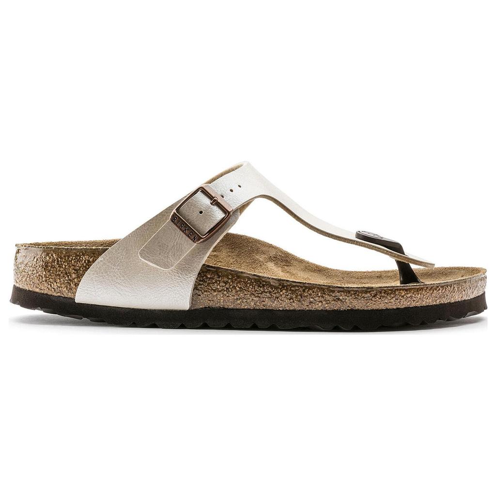 Birkenstock Сандалии Gizeh Birko Flor Graceful узкой посадки Жемчужно-белые Женские 0943873