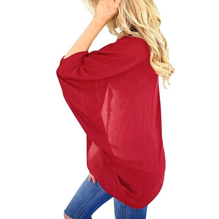 GMXIA Women's Fashion Casual Autumn Winter Solid Color Print Long Sleeve Cardigans