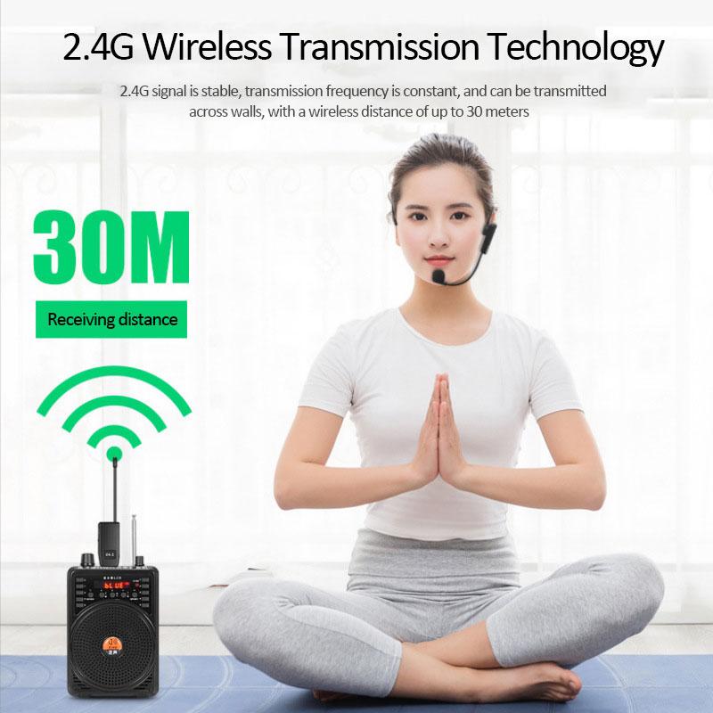 2.4G Wireless Professional Neckband Headset Microphone One For Two UHF Wireless Headset Business Laptop Conference Microphone