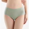 4pcs Solid Color Women Underwear Lingerie Mid Waist Briefs Breathable Cotton Panties Lady