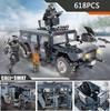 Modern Military Swat Ford F550 Mega Building Block Super Police Figures Saber Toothed Tiger Armored Vehicle Bricks Toys for Boys