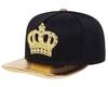 Sproutsy Men's Cool Hip Hop Crown Cap (Gold)