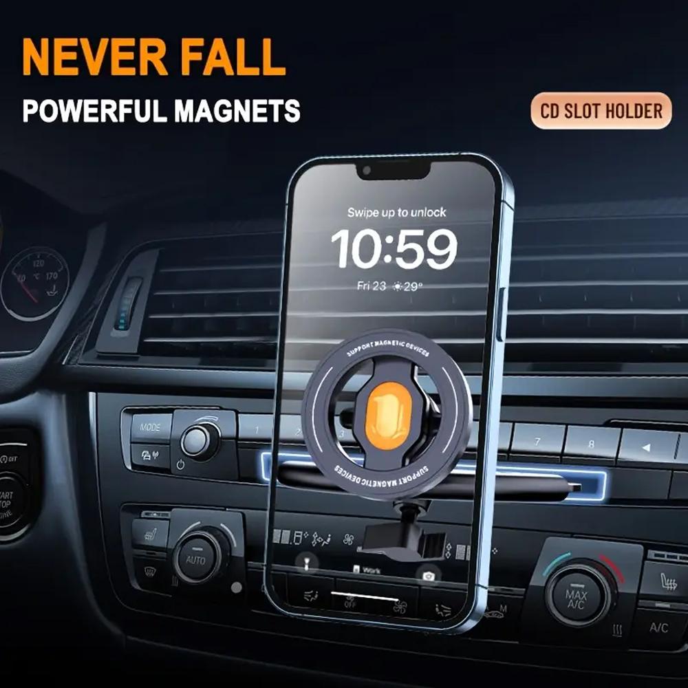 Magnetic Car CD Slot Mount Magsafe Phone Holder Universal Mobile Bracket Clip Support for IPhone 16/15/14/13/12 Samsung Xiaomi