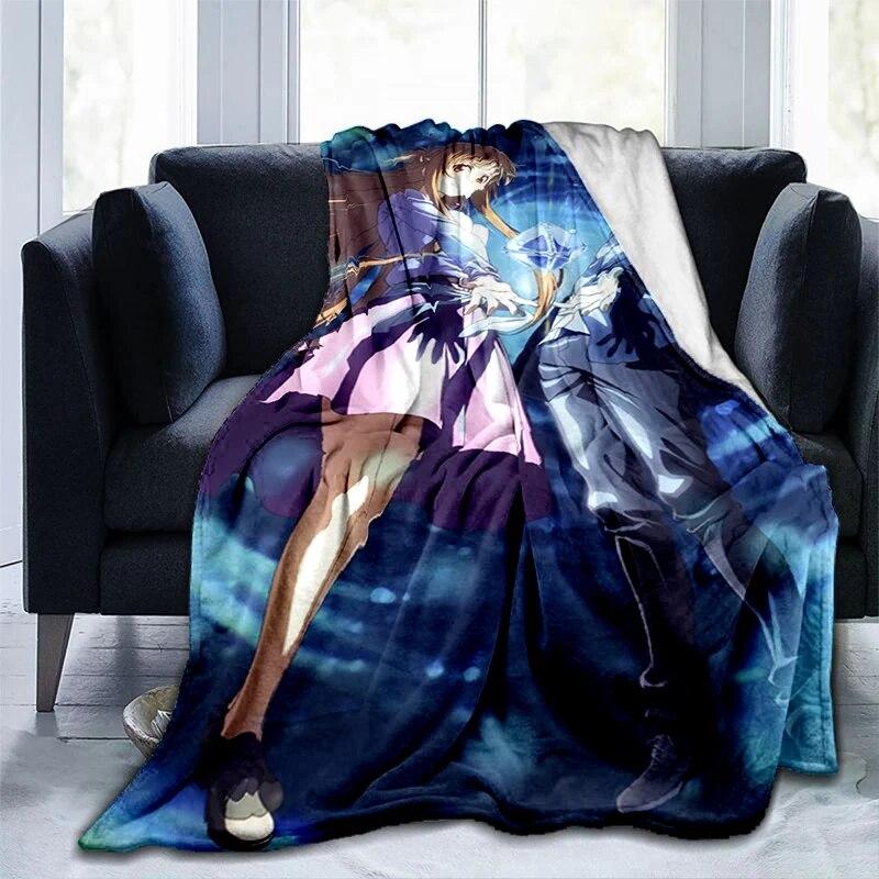 Популярное аниме SAO Sword Art Online, аниме, современное одеяло Gedruckt Bettdecke Geschenk, фланелевые мягкие плюшевые одеяла для дивана-кровати