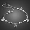 Summer Fashion Crown Anklets For Women Foot Jewelry 100 %925 Sterling Silver Feet Chain Friendship Gifts Leg Bracelets