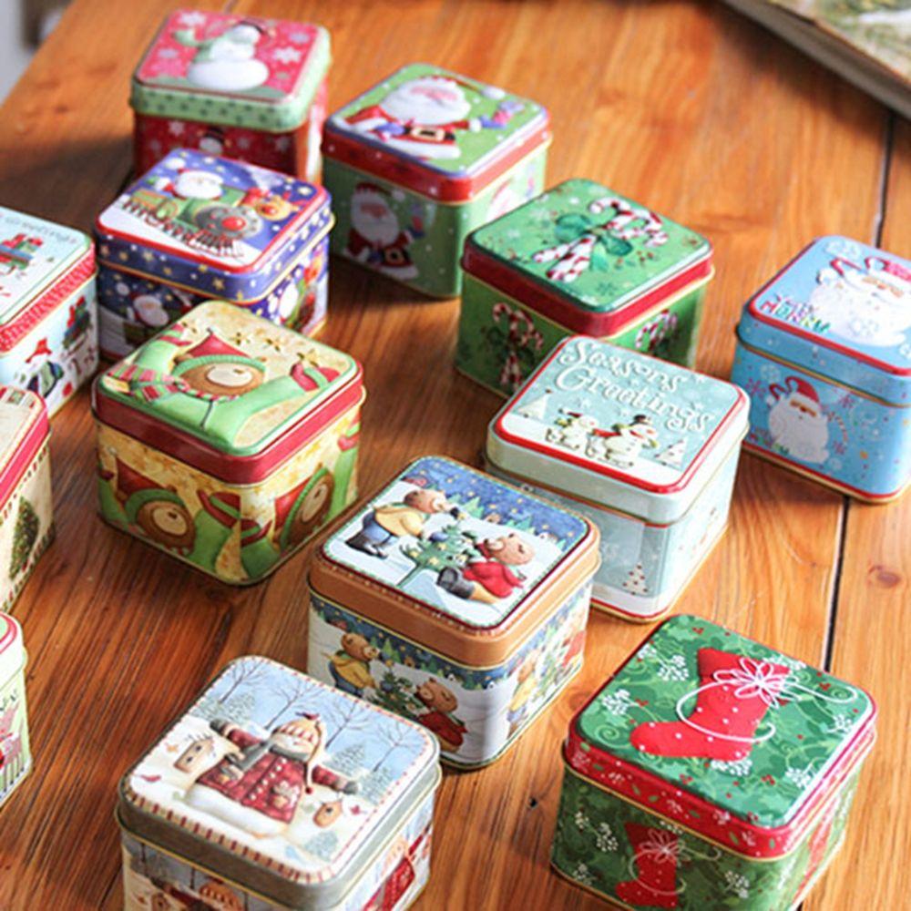 Christmas Ornaments Tin Box Gift Box Storage Box Candy Box Christmas Supplies Christmas Decorations