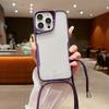 Чехол-цепочка Crossboby с ремешком на шнурке для iPhone 15 11 13 Pro Max 12 14 Plus с узором в виде лезвия, прозрачный, жесткий, акриловый чехол для телефона