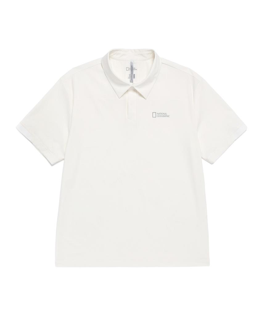 NATIONALGEOGRAPHIC N262Mpl320 Cooling Stretch Short Sleeve Collared T-Shirt O/White